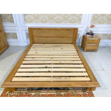 Giường Nhật 01 - 1m6 : Giường Ngủ Gỗ Sồi - Kiểu Bệt